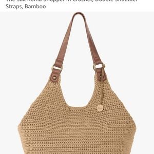 Tan Crochet Shoulder Bag